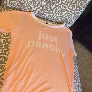 “Just Peachy” Peach short sleeve tee